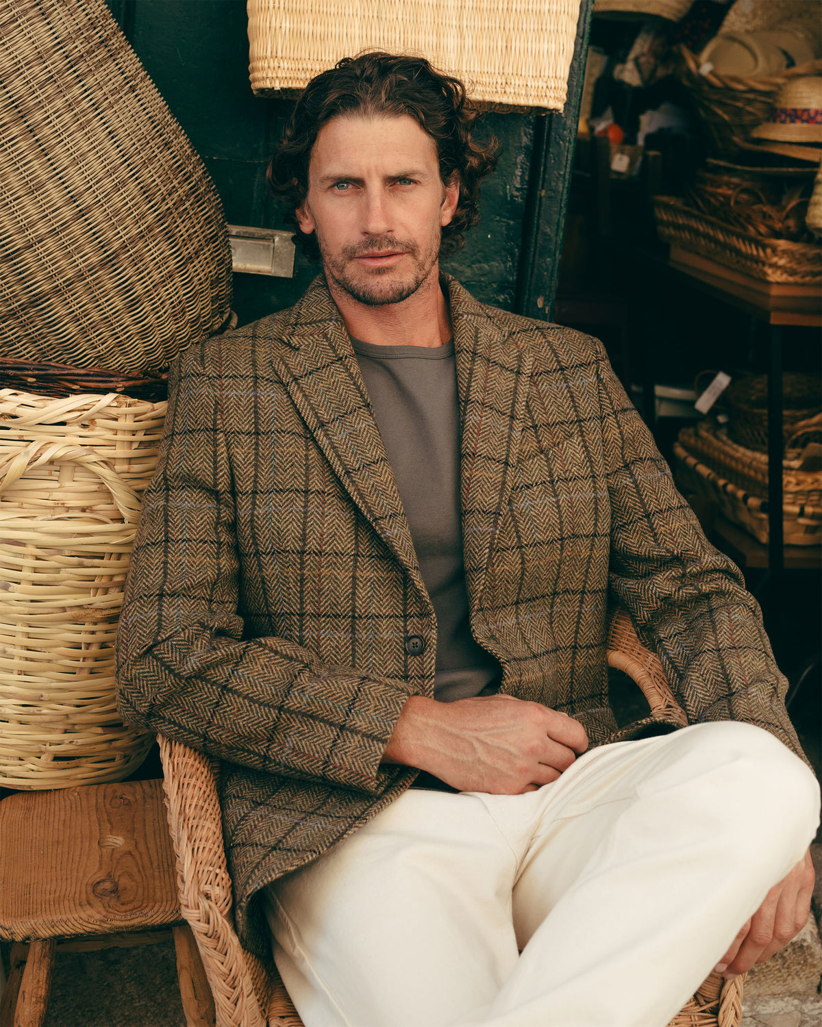 Herringbone Wool Blazer