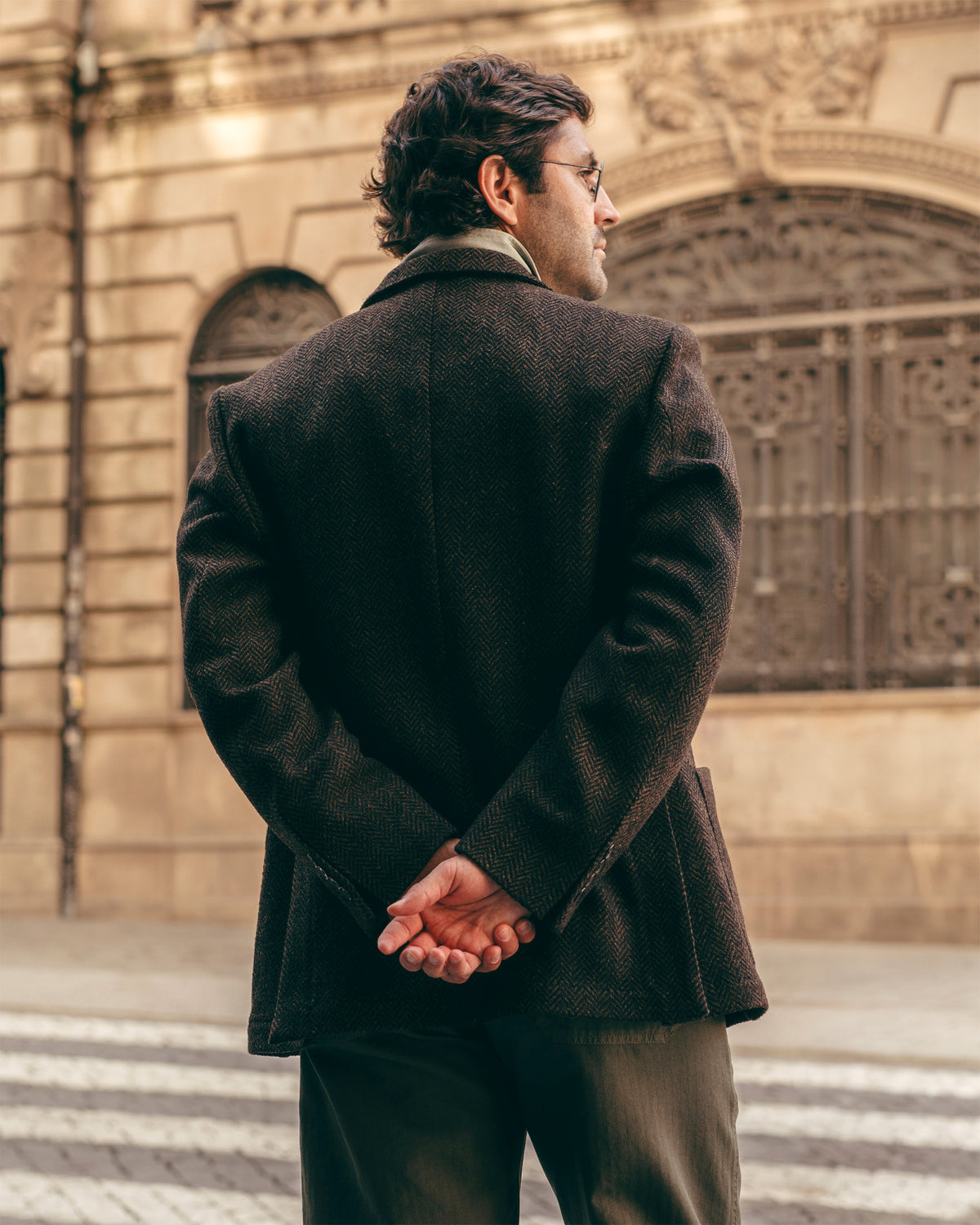 Herringbone Wool Blazer