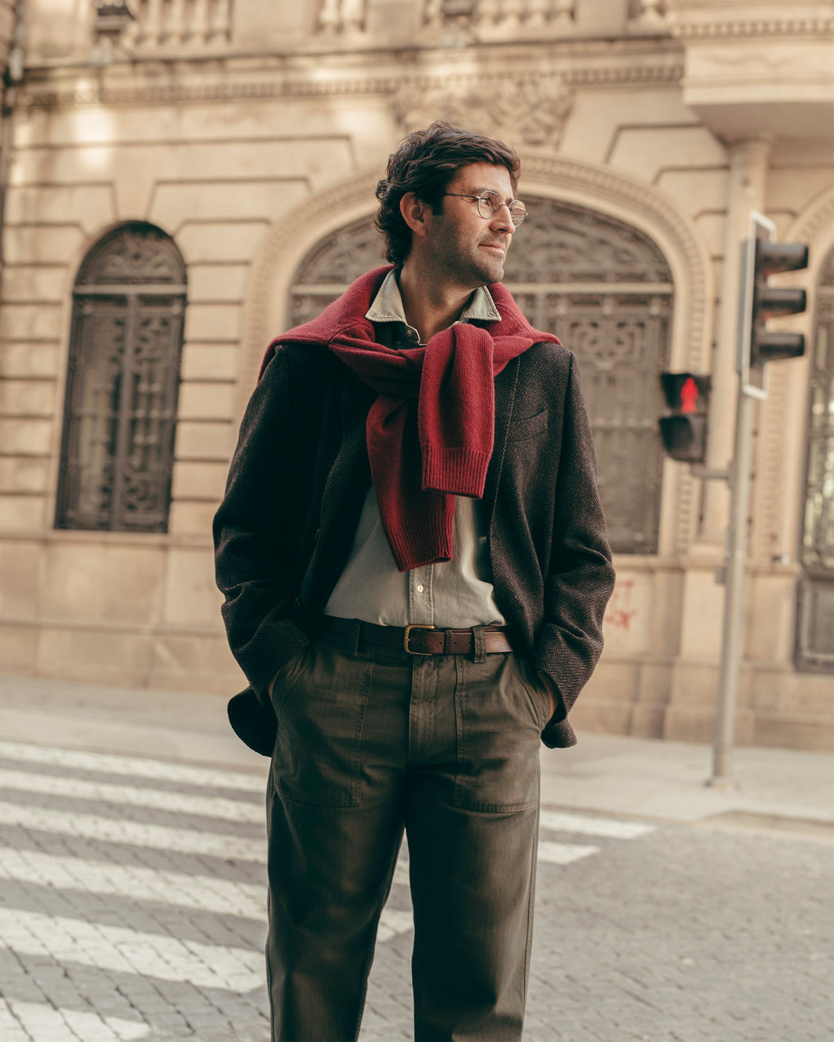 Herringbone Wool Blazer