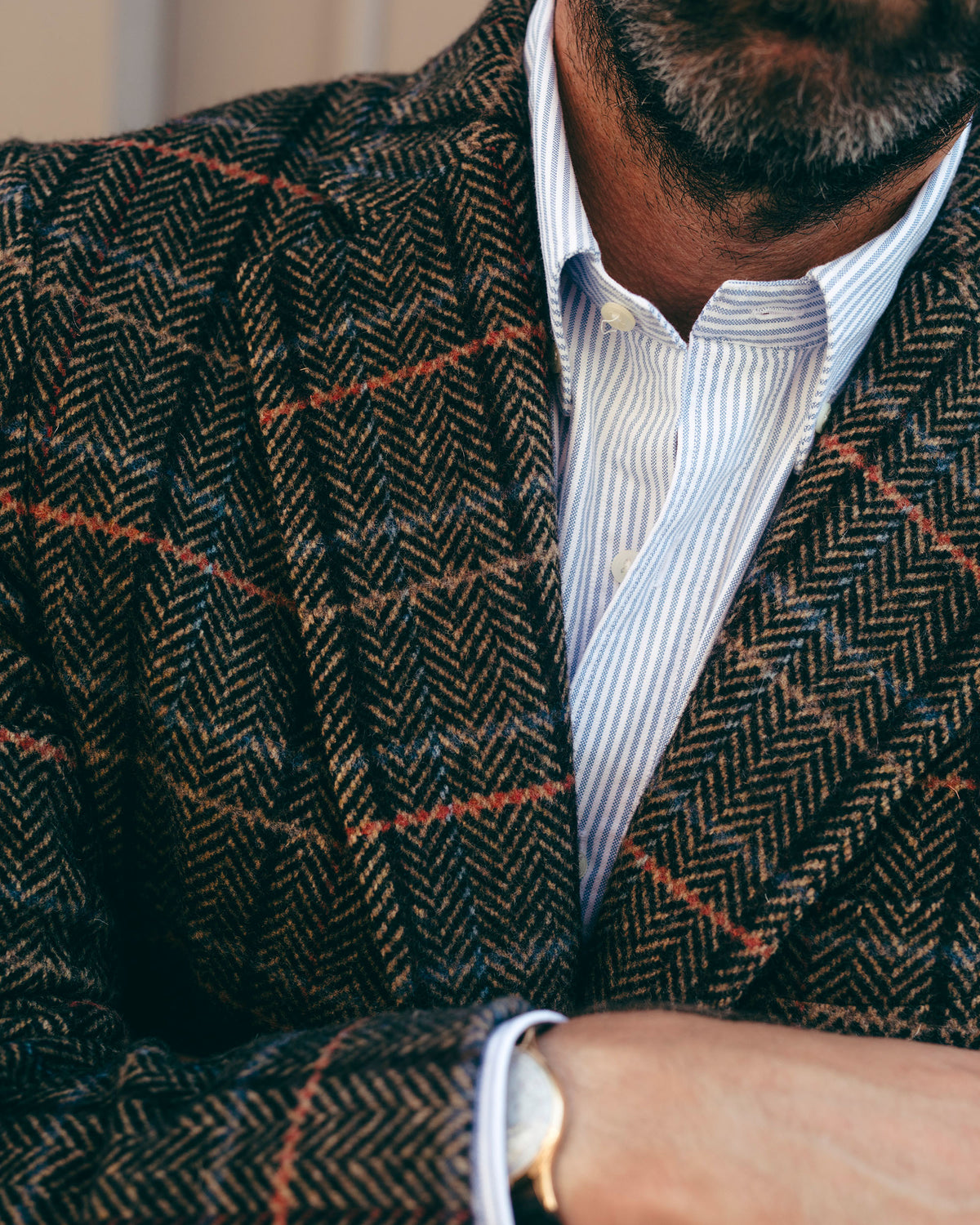 Herringbone Wool Blazer