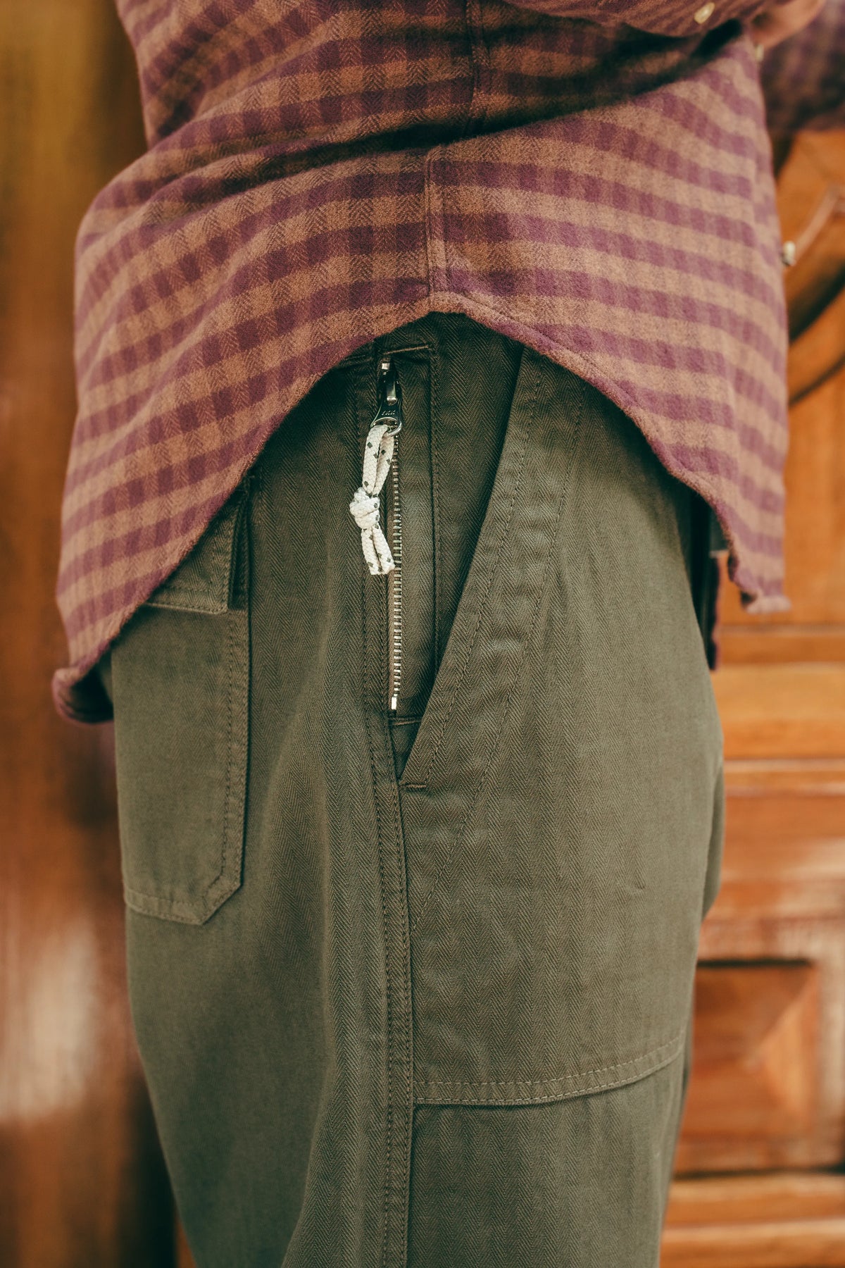 Herringbone Utility Trousers
