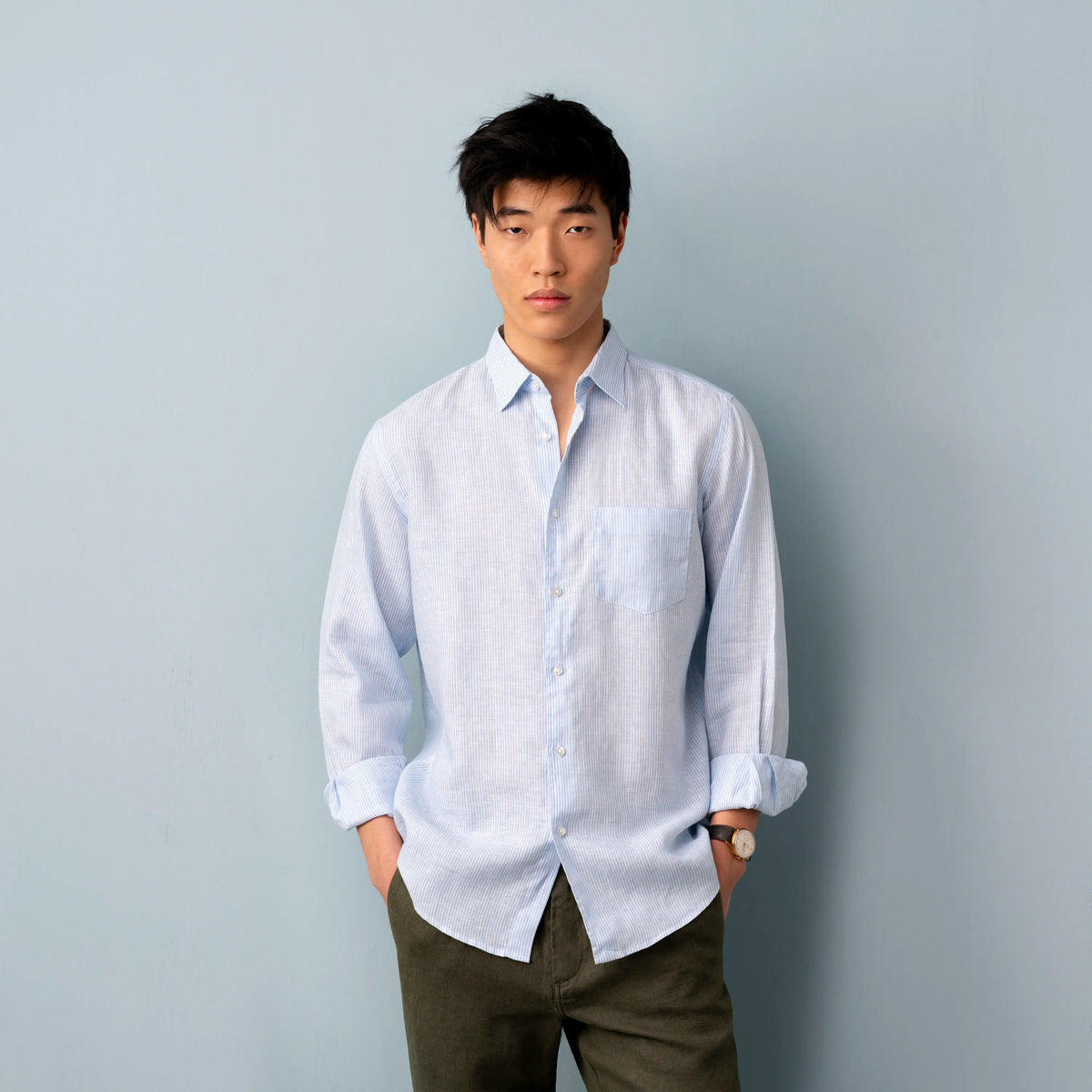 Linen Shirt Stripe